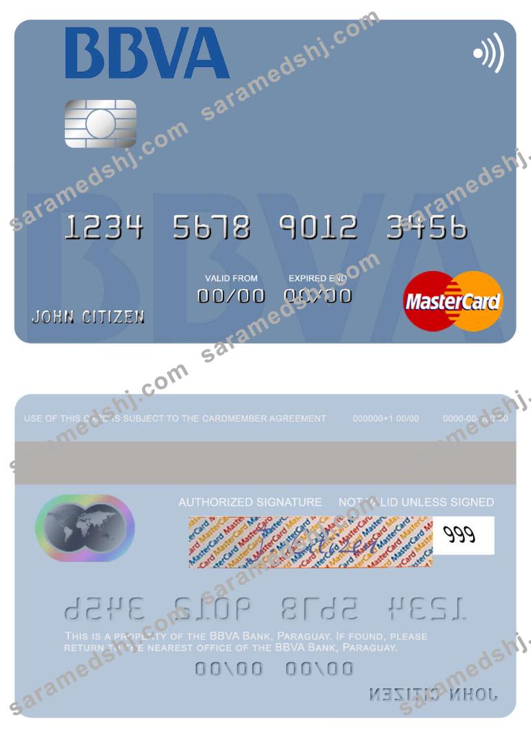 Paraguay BBVA Bank mastercard